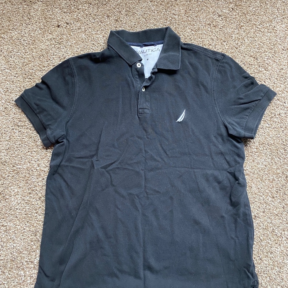 Nautica Men's Black Polo Shirt